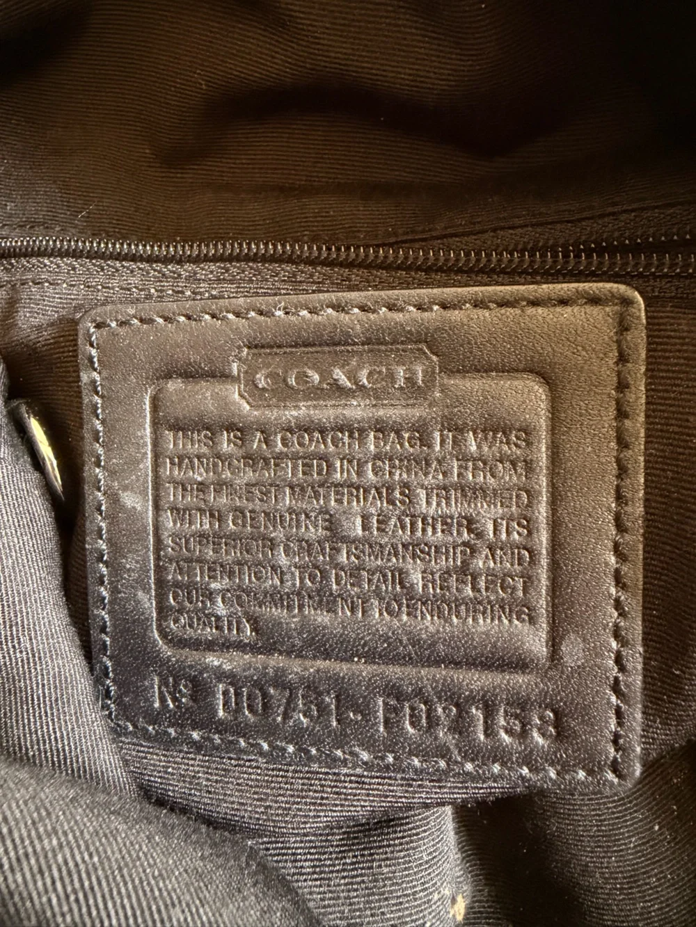 Vintage Coach 2158 Signature C Jacquard + Leather Black Hobo Y2K 2000s Boho